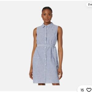 tommy hilfiger blue and white striped dress